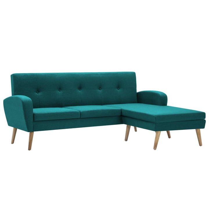 Sofa in L-Form Stoffbezug 186x136x79 cm Grün
