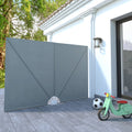 Faltbarer Terrassen-Seitenfächer Grau 240 × 160 cm