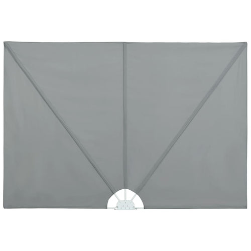 Faltbarer Terrassen-Seitenfächer Grau 300×150 cm