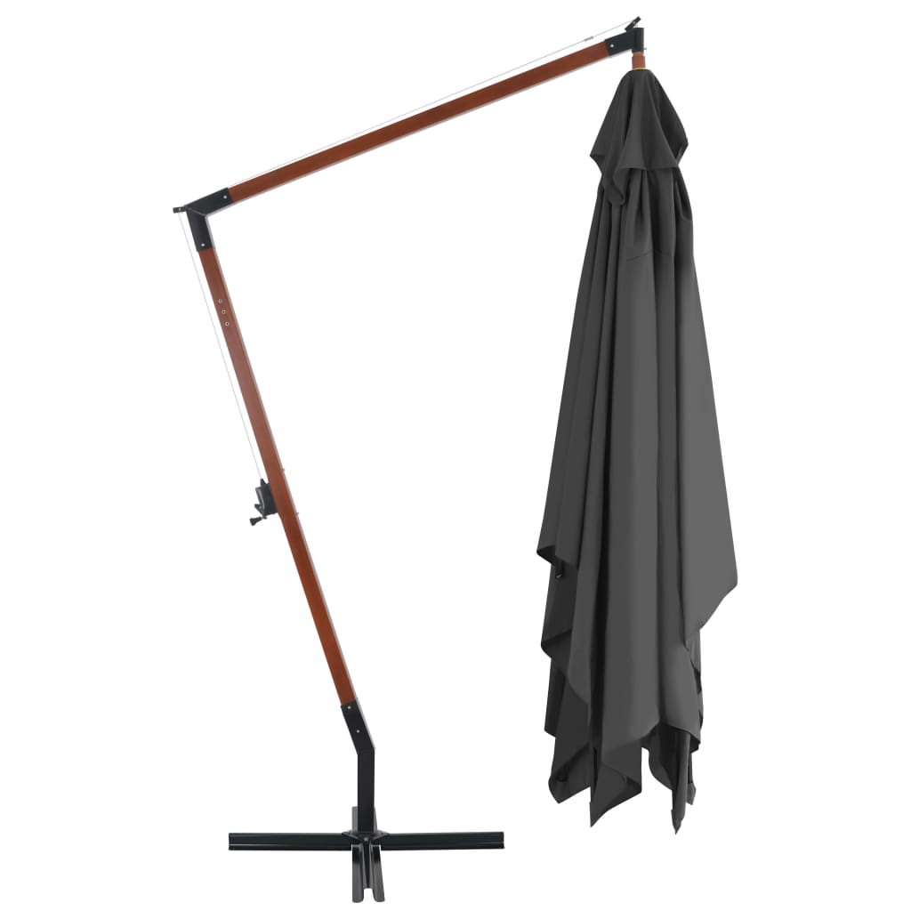 Ampelschirm mit Holz-Mast 400x300 cm