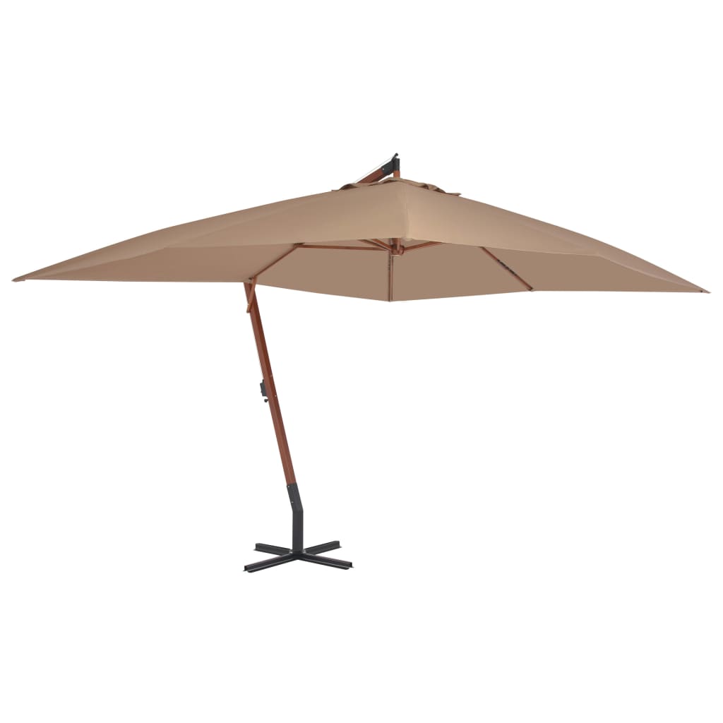 Ampelschirm mit Holz-Mast 400x300 cm