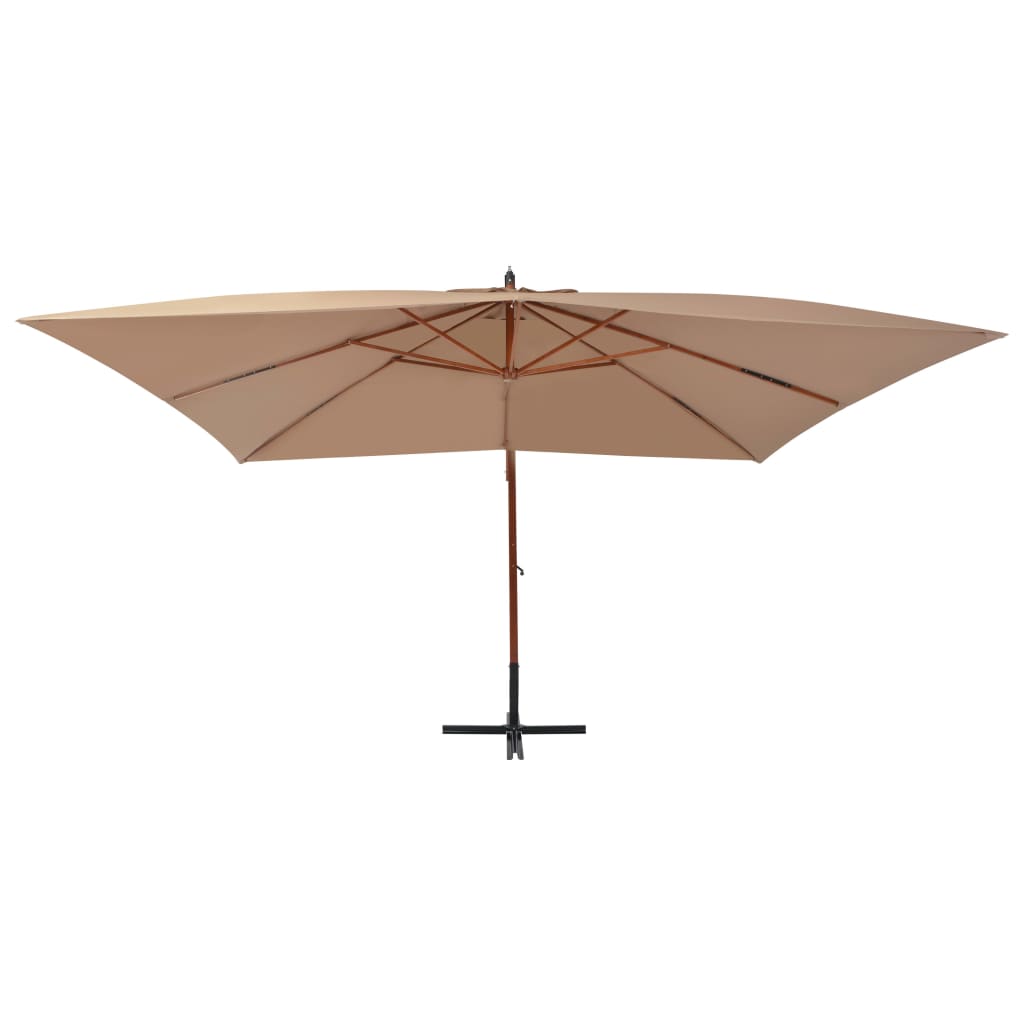 Ampelschirm mit Holz-Mast 400x300 cm