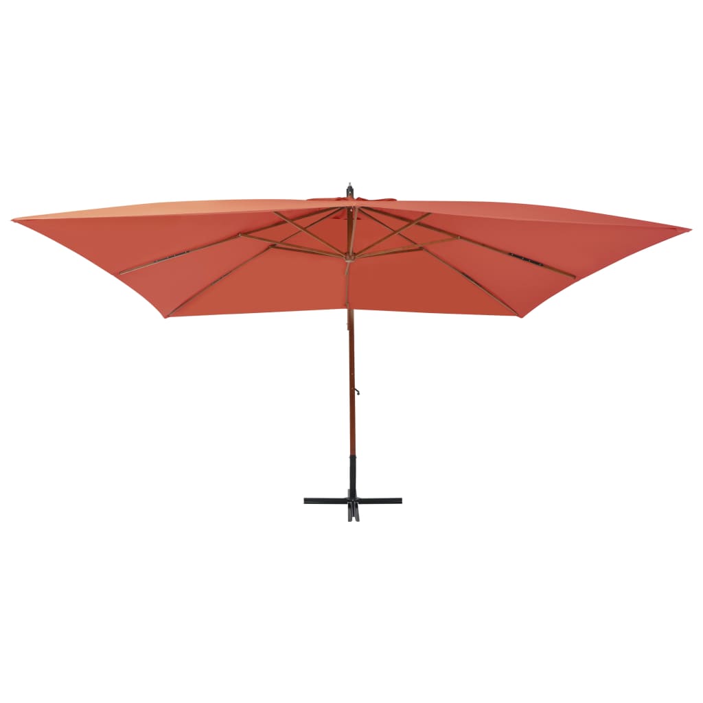Ampelschirm mit Holz-Mast 400x300 cm