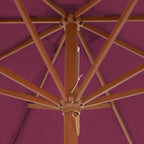 Sonnenschirm mit Holz-Mast 300 cm Bordeauxrot
