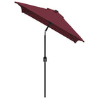 Sonnenschirm mit Metall-Mast 300x200 cm Bordeauxrot
