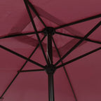 Sonnenschirm mit Metall-Mast 300x200 cm Bordeauxrot