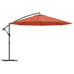 Ampelschirm mit Aluminium-Mast 350 cm Terrakotta
