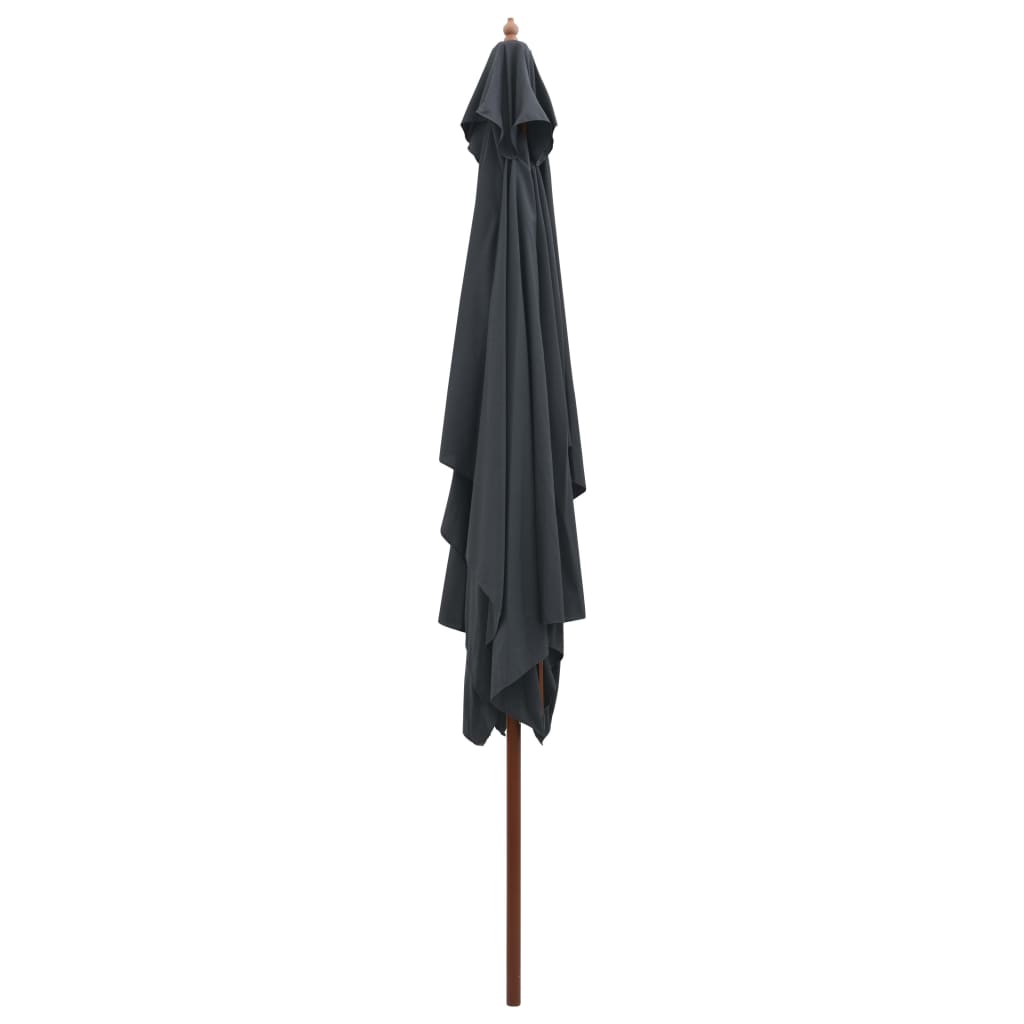Sonnenschirm mit Holz-Mast 200x300 cm Anthrazit