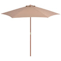Sonnenschirm mit Holz-Mast 270 cm Taupe
