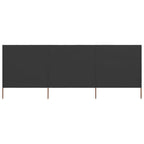 3-teiliges Windschutzgewebe 400 x 120 cm Anthrazit