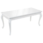 Esstisch 179x89x81 cm Hochglanz-Weiß