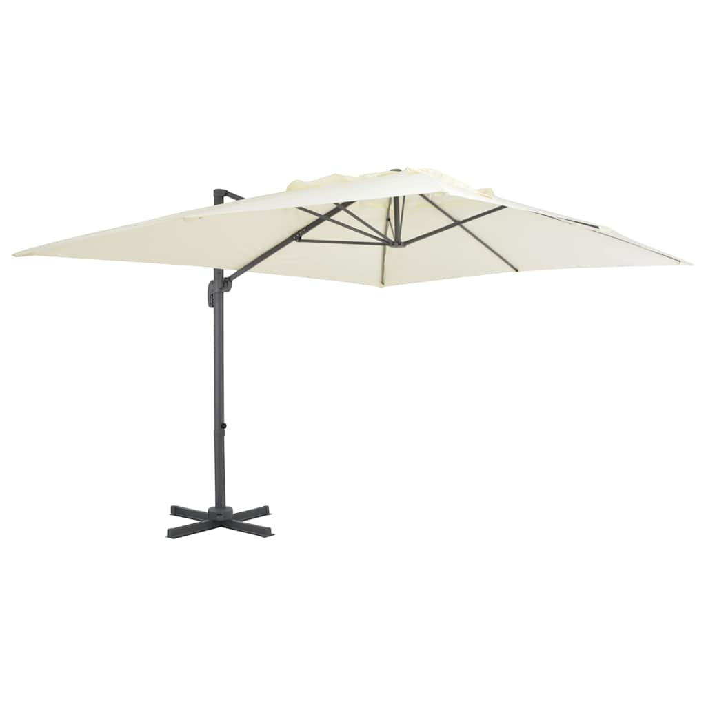 Ampelschirm mit Aluminiummast 400 x 300 cm Sand
