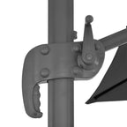 Ampelschirm mit Aluminiummast 400 x 300 cm Anthrazit