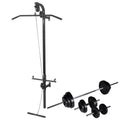 Fitnessstation Wandmontage mit Langhantel Kurzhantel Set 30,5kg