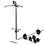 Fitnessstation Wandmontage mit Langhantel Kurzhantel Set 30,5kg