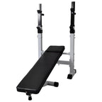 Hantelbank mit Ablage, Langhantel und Kurzhantel-Set 120 kg