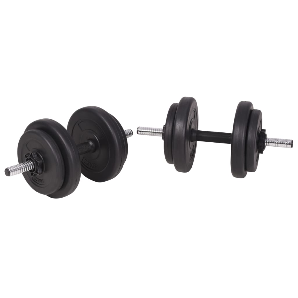 Hantelbank mit Ablage, Langhantel und Kurzhantel-Set 120 kg