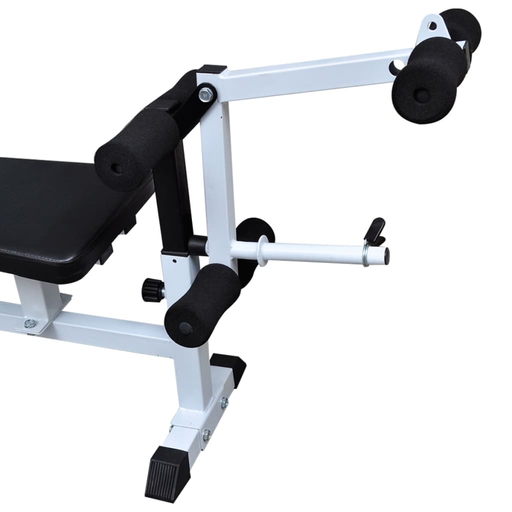 Hantelbank mit Ablage, Langhantel und Kurzhantel-Set 120 kg