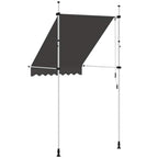 Einziehbare Markise Handbetrieben 150 cm Anthrazit