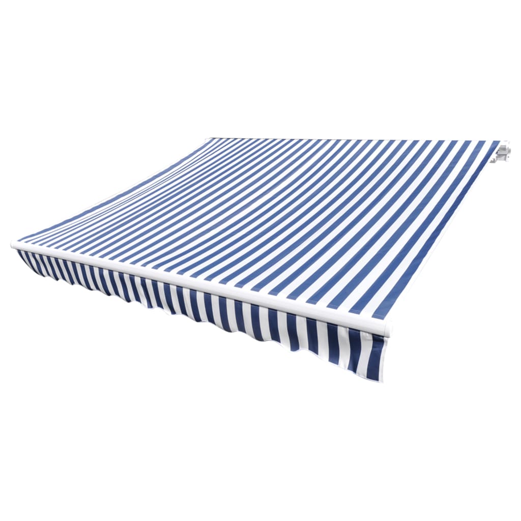 Markisenbespannung Canvas Blau & Weiß 3,5x2,5 m
