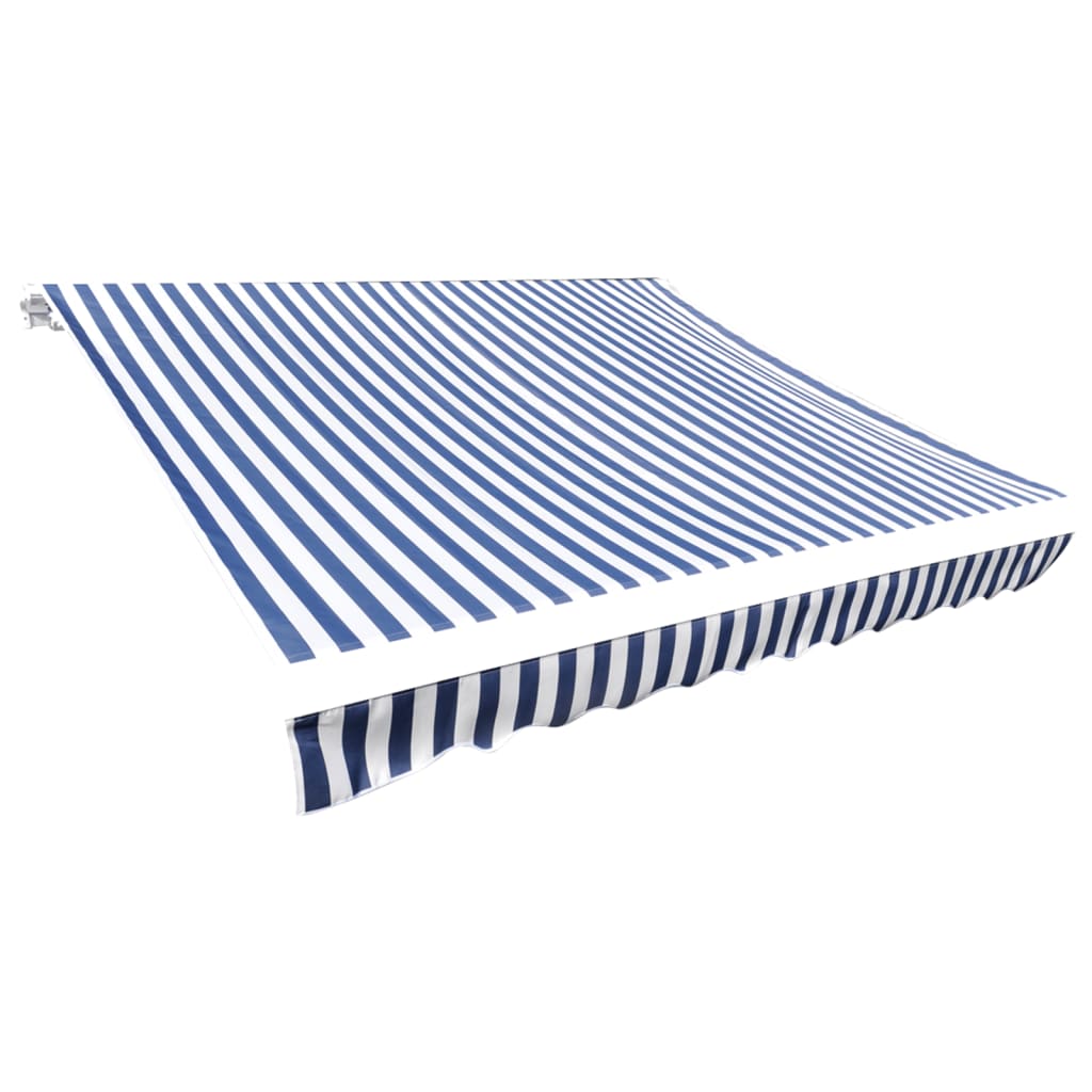 Markisenbespannung Canvas Blau & Weiß 5x3 m