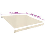 Markisenbespannung Canvas Creme 5x3 m