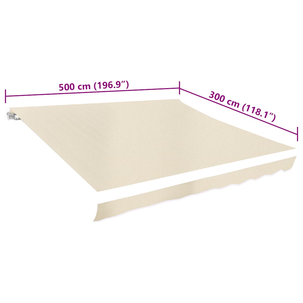 Markisenbespannung Canvas Creme 5x3 m