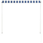 Einziehbare Markise 150×150 cm Blau und Weiß