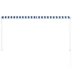 Einziehbare Markise 250×150 cm Blau und Weiß