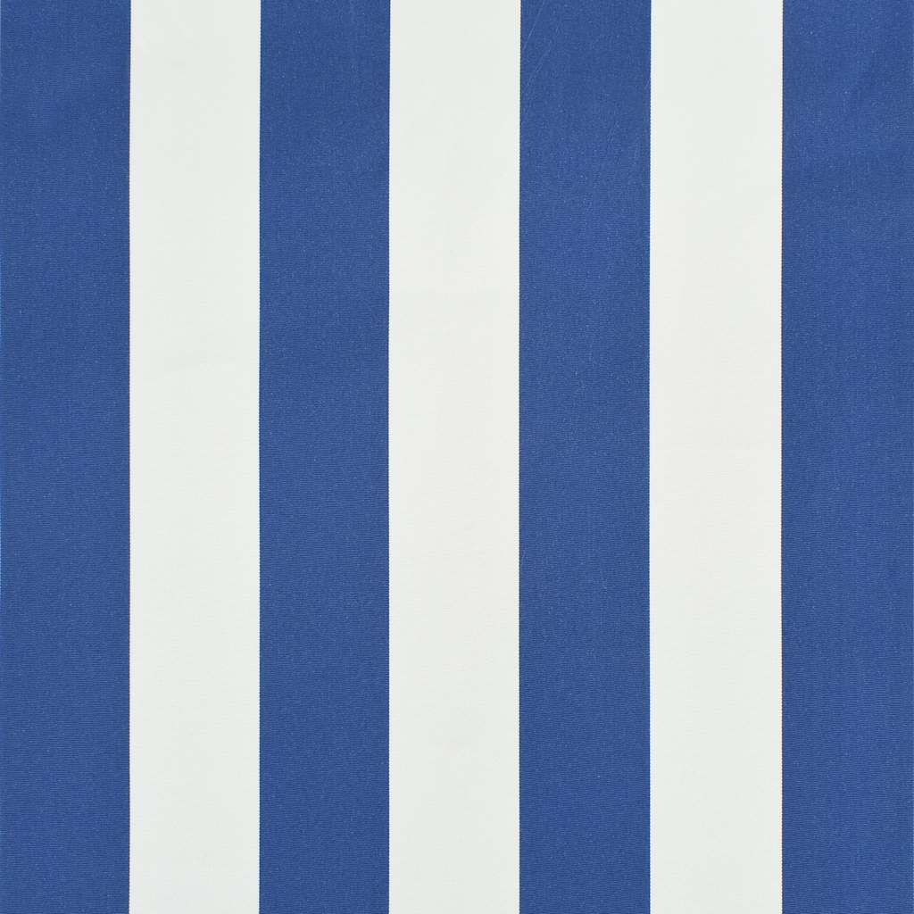 Einziehbare Markise 400 x 150 cm Blau und Weiß