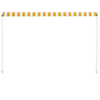 Einziehbare Markise 200×150 cm Gelb und Weiß