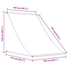 Einziehbare Markise 150×150 cm Creme