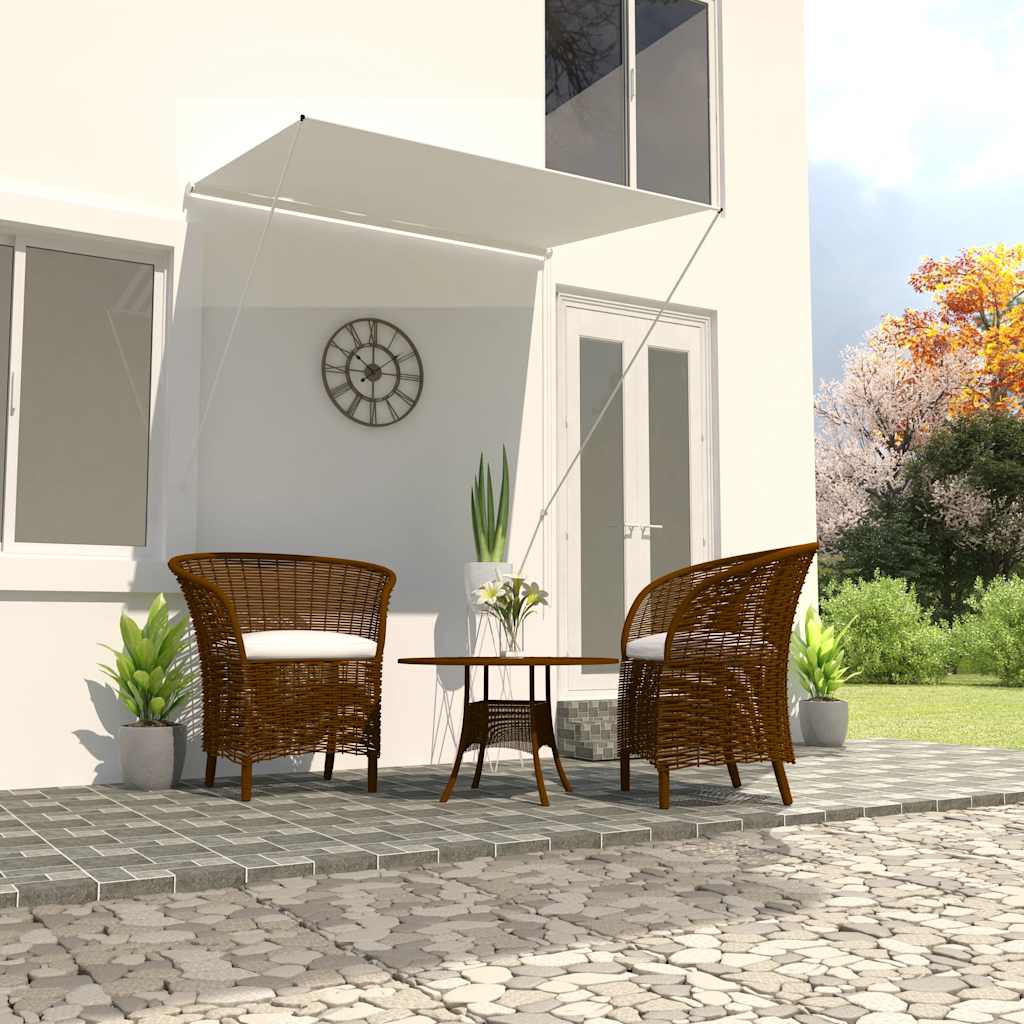 Einziehbare Markise 150×150 cm Creme