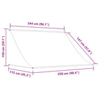 Einziehbare Markise 250×150 cm Creme