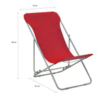 Klappbare Strandstühle 2 Stk. Stahl und Oxford-Gewebe Rot