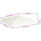 Pavillondach 310 g/m² 3x3 m Cremeweiß