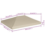 Pavillondach 310 g/m² 4×3 m Beige