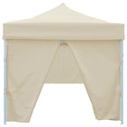 Faltzelt Partyzelt Pop-Up mit 8 Seitenwänden 870x291x315 cm Creme