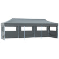 Faltzelt Partyzelt Pop-Up mit 5 Seitenwänden 870x291x315 cm Anthrazit