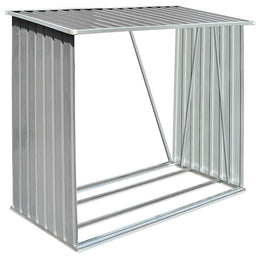 vidaXL Brennholzlager Verzinkter Stahl 163 x 83 x 154 cm Grau
