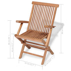 5-tlg. Garten-Essgruppe Teak Massivholz