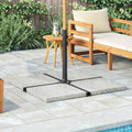 Sonnenschirm-Gewichtsplatte Granit 25 kg Quadratisch Grau