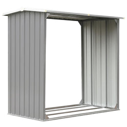 vidaXL Brennholzlager Verzinkter Stahl 172 x 91 x 154 cm Grau
