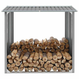 vidaXL Brennholzlager Verzinkter Stahl 172 x 91 x 154 cm Grau