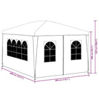Partyzelt 3x4 m Anthrazit