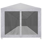Partyzelt mit 10 Mesh-Seitenwänden 12 x 3 m