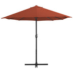 Sonnenschirm mit Aluminium-Mast 460x270 cm Terrakotta