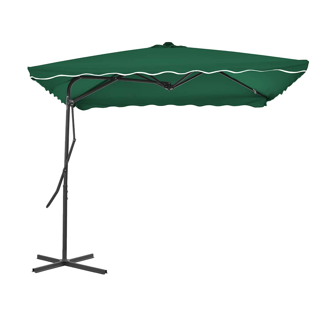 Sonnenschirm mit Stahl-Mast 250x250 cm Grün