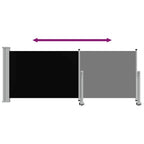 Ausziehbare Seitenmarkise 100 x 300 cm Schwarz