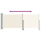 Ausziehbare Seitenmarkise 100 x 300 cm Creme